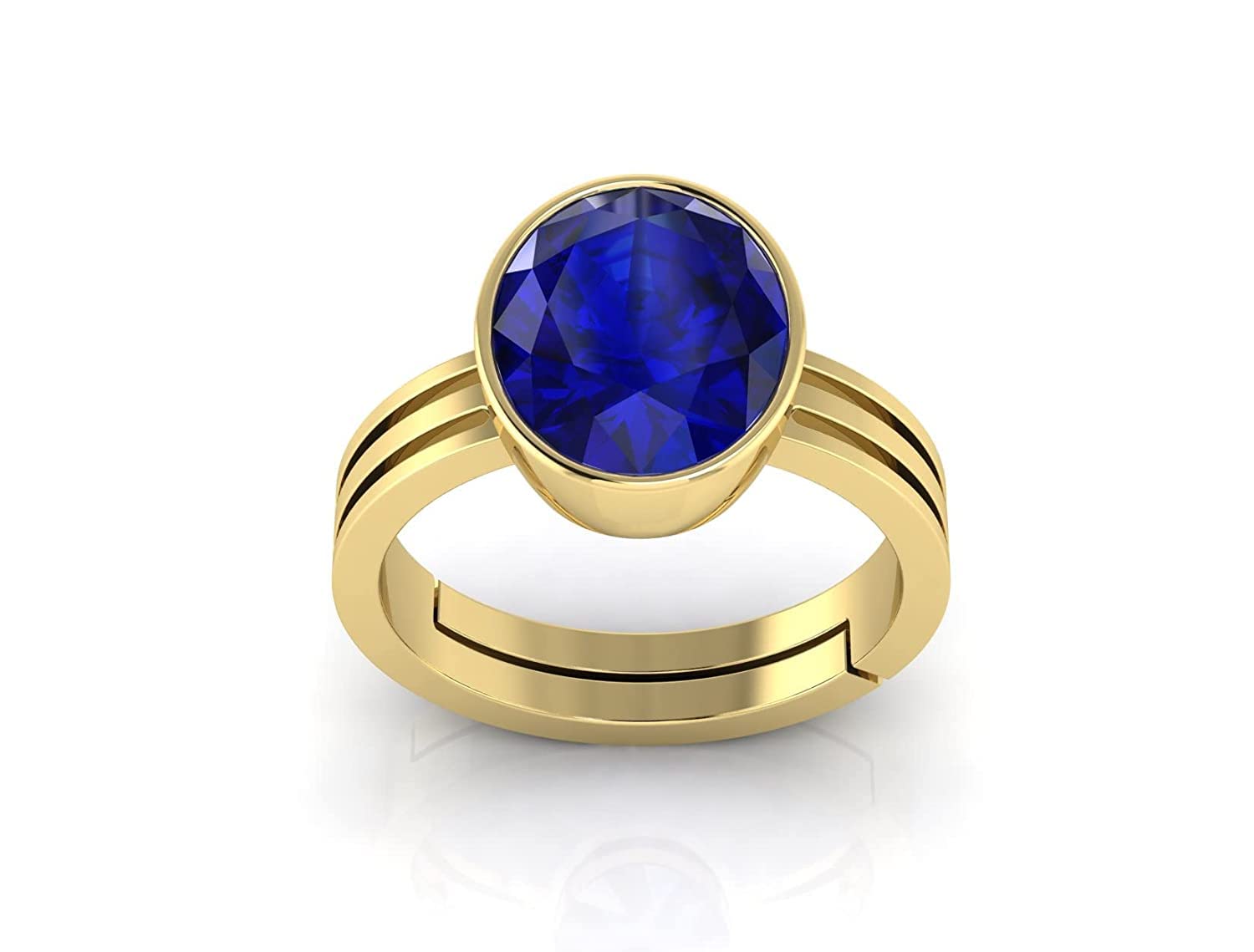 todani jems 14.25 Ratti 13.72 Carat Neelam Ring Blue Sapphire Adjustable Ring for Men & Women-picture-43