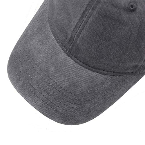Image of HH HOFNEN Baseball Cap Washed Cotton Unstructured Vintage Hat for Men Women | Unisex Sports Ball Caps Sun Protection Adjustable Outdoor Curved-Brim Dad Hat Classic Plain Cap