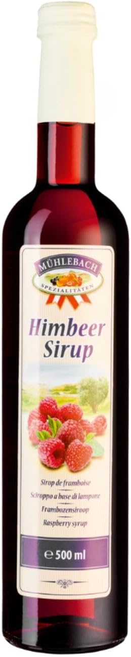 Premium Raspberry Cordial Syrup 500ml - Vegan-Friendly, Allergen-Free, 100% Natural Flavours & Colourings for Coffee, Cocktails, Slushies, Mocktails, Smoothies & More