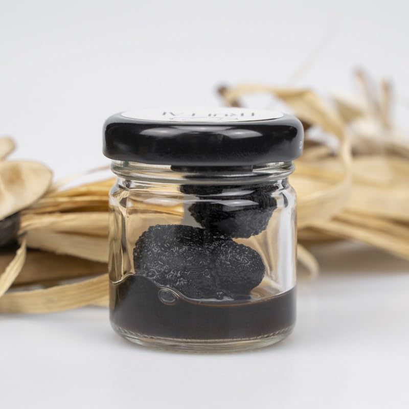 Trufa Negra en su Jugo (Tuber Melanosporum) - Trufas de Máxima Calidad Conservadas en su Jugo Natural - Sabor Intenso y Profundo 15gr