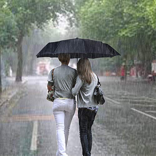 image for PFFY 2 PACKS Travel Umbrella Windproof 10 RIBS Auto Open & Close Colla