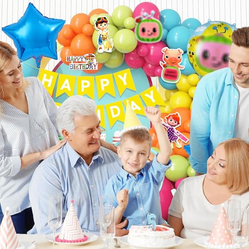 Image of Rozi Decoration Coco Theme Happy Birthday Decoration Items with Coco Cutouts Set of 65 Pcs Theme Birthday Party Decorations 2nd Birthday | Cartoon Birthday Theme Decoration