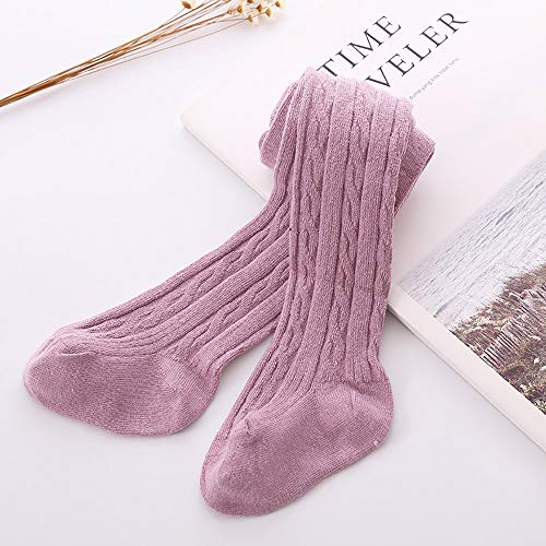 Image of Baby Toddler Girls Tights Seamless Cable Knit Cotton Leggings Pants Stockings for Infant Baby Girl
