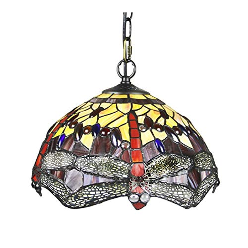 Preisvergleich Produktbild Tiffany Hangelampen Lampenschirm-Raum-Dekor Zubehör Buntglas-Stehleuchte Handgefertigte Lampenschirm Metallhaltig Floral Art-handgemachte Glasmalerei hängende Lampe for Wohnzimmer Schlafzimmer Küche
