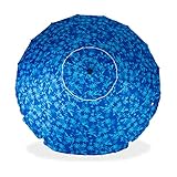 Sombrilla Playa Modelo Bahamas 240cm con Espiral y Poste de Recorrido Total. 16 varillas.Grande y llamativa. Protección Total contra los Rayos UV