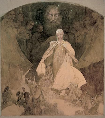Impression toile Le printemps d'Alphonse Mucha peinture murale salon premium