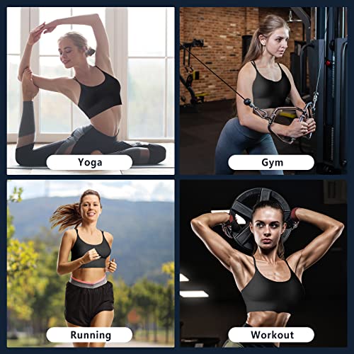 Image of Sports Bra, Workout Tops for Women, Medium Impact Strappy Padded Sports Bras for Women High Support