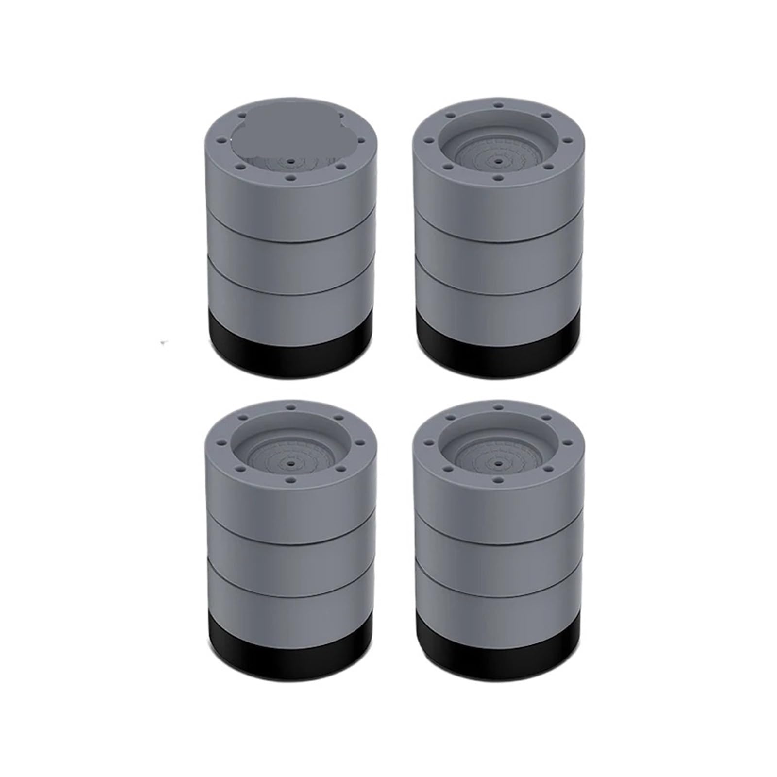 Base de lavadora caucho+TPU | Multicolor 35/60/85mm for Lavadora: Almohadillas Vibratorias Antideslizantes(4pcs Gray 85mm)