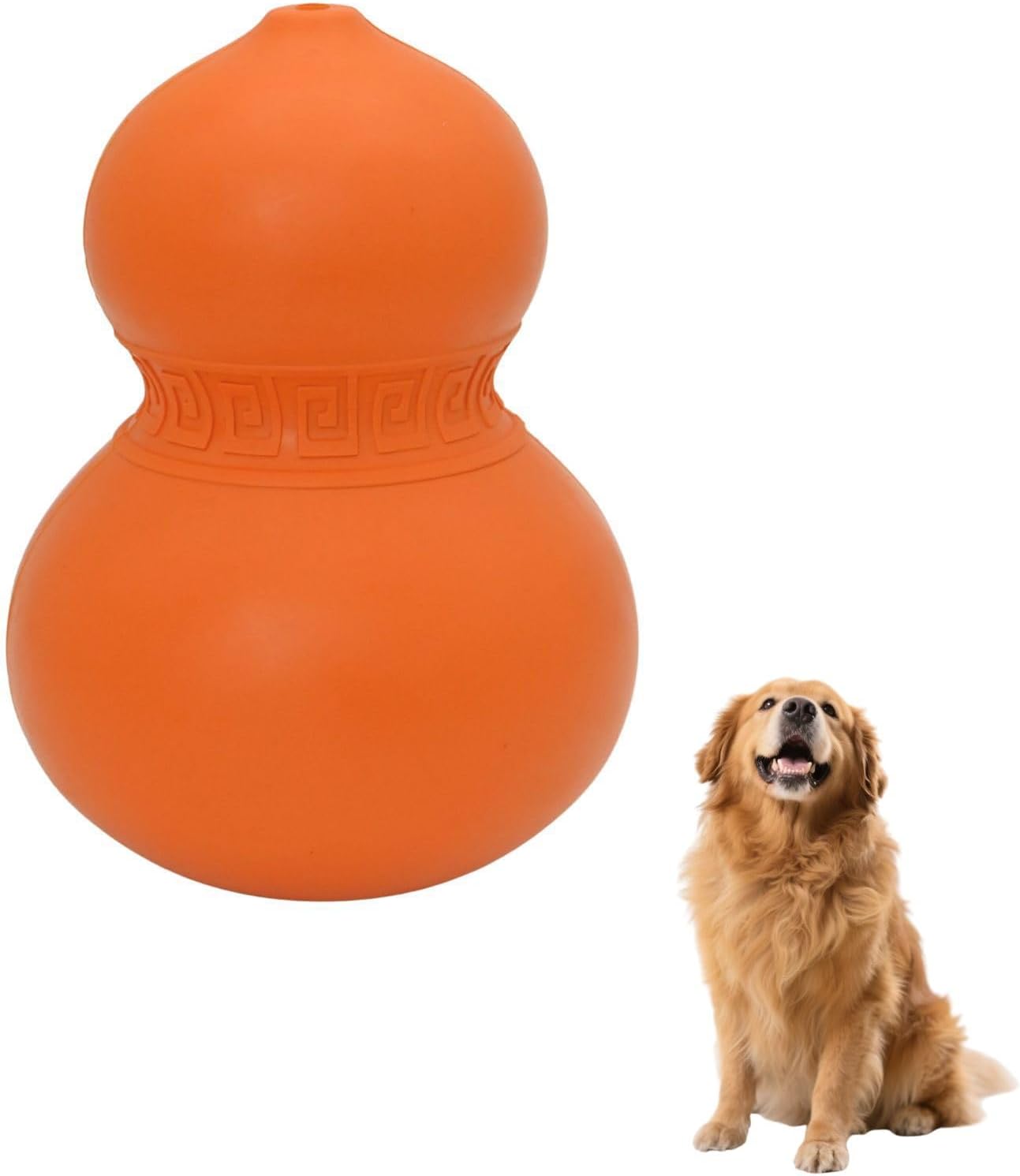 Pure Rubber Deal with Dispenser Canine Toy – Interactive Chew Toy for All Breeds Gourd Formed Toys