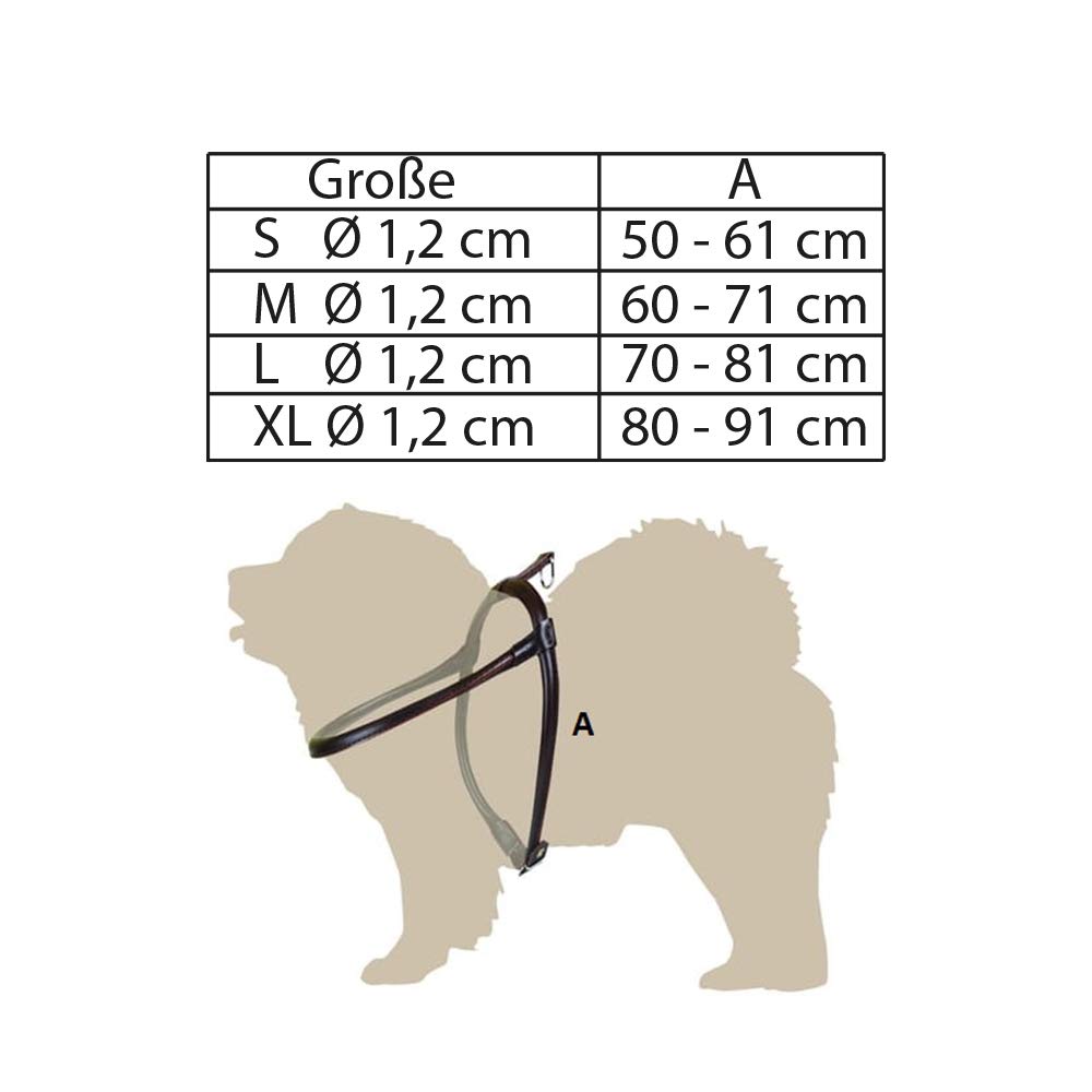 Dingo 10572 - Arnés de Piel para Chow Chow y Peludo, Color Negro