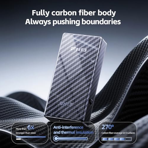 Image of FiiO QX13 Portable DAC Amp, ES9027PRO 8-Ch DAC, 900mWx2, XMOS 16-Core, 10-Band EQ, Carbon Fiber Body, Color Display (Black)