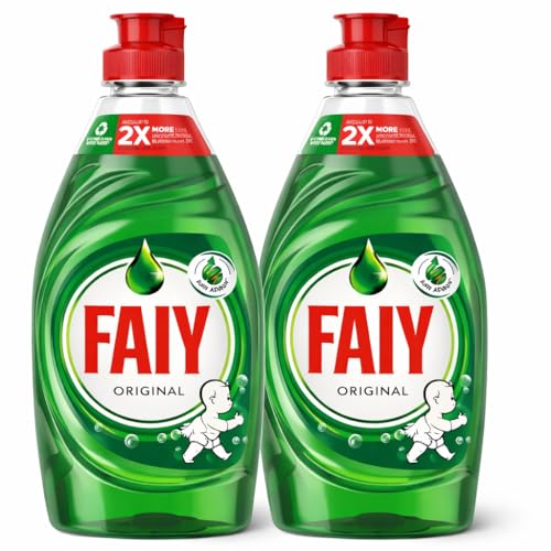 Image of Fairy Original Washing Up Liquid, Concentrated Fresh Scent, Gentle on Hands, 320 ml, 2 Pack