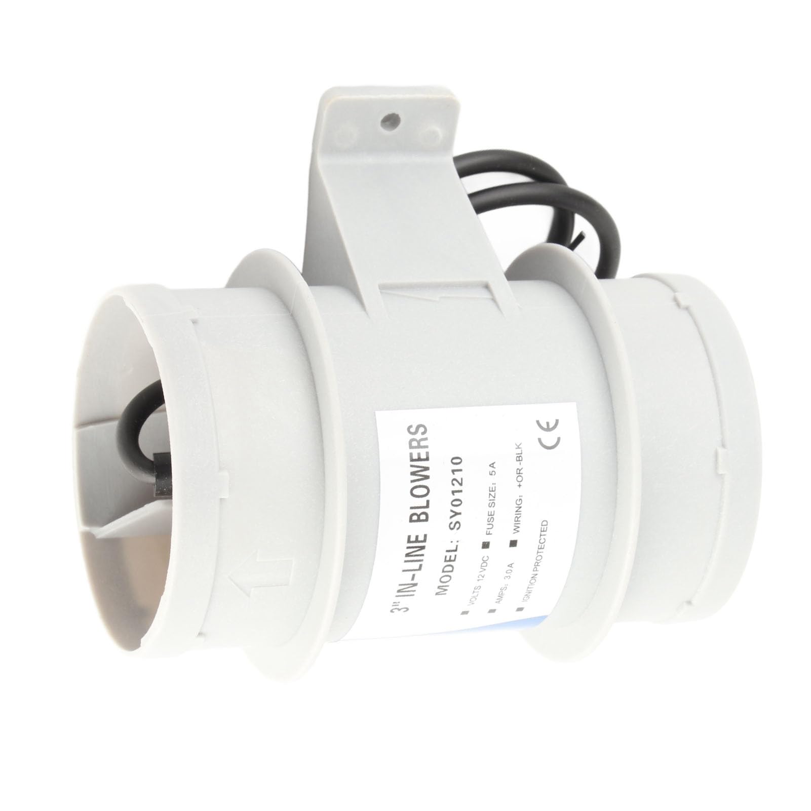 3 Inch 12V Silent Inline Blower Inline Marine Air Blower Yachts Boats Air Circulation