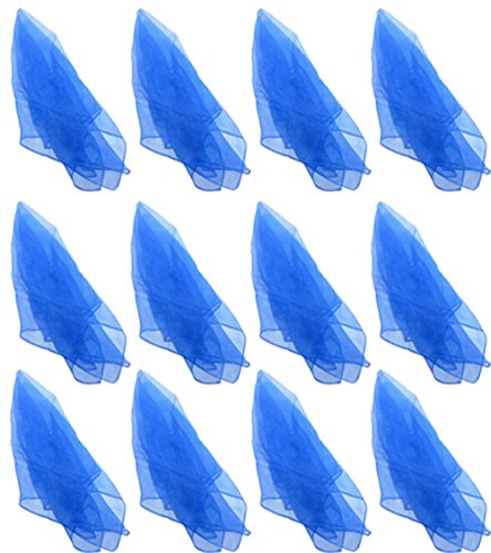 Hoerev Juggling Danse des Foulards Lot de 12 (60cmx60cm),12 Bleu