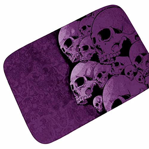 Nunubee Halloween-Fußmatte, Totenkopf-Fußmatte, Fußmatte, rutschfeste Halloween-Fußmatte, Lappen, Halloween-Fußmatte, Schalter, Mathome-Eingang,40*60cm,#42 Cover