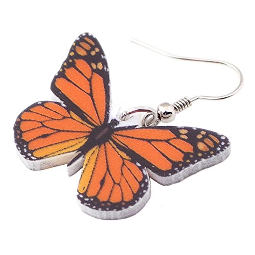 Bonsny Drop Dangle Big Monarch Butterfly Earrings Fashion Insect Jewelry For Women Gifts3