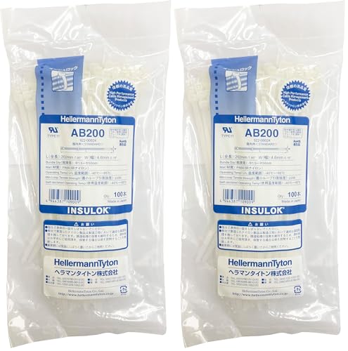 Amazon.co.jp: ヘラマンタイトン 結束バンド インシュロック AB200 100