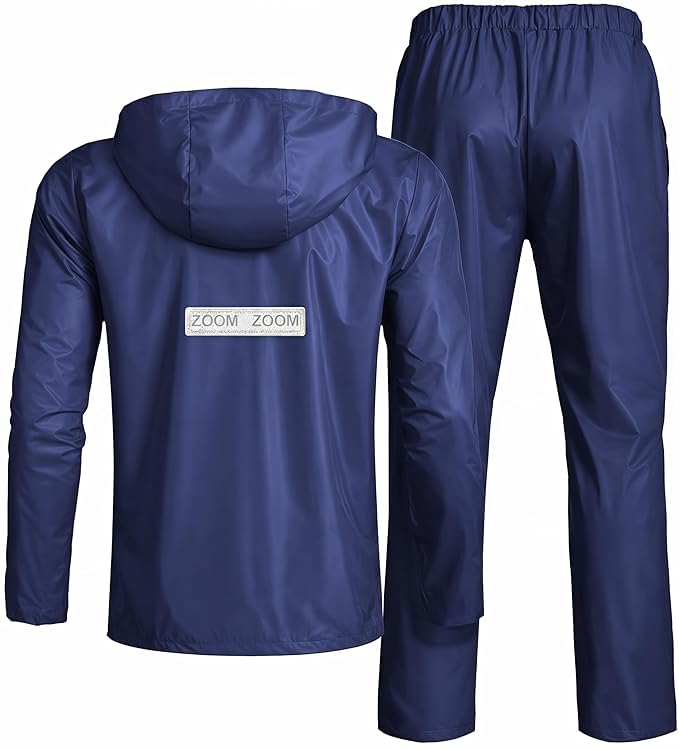 Image of La' exclusivite Classivo Waterproof Reversible Raincoat for men (IN, Alpha, M, Aquaroyale Blue)