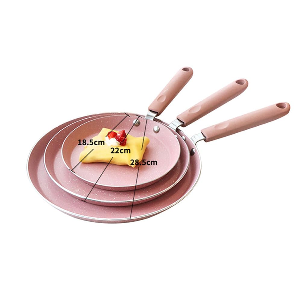 DECHOUS Aluminum Non-stick Pan Skillet Crepe Pan Non Stick Pizza Pan Non-stick Pancake Pan Poached Eggs Square Frying Pan Pink Pan Restaurant Frying Pan Steak Cooker Fried Eggs Small Tools