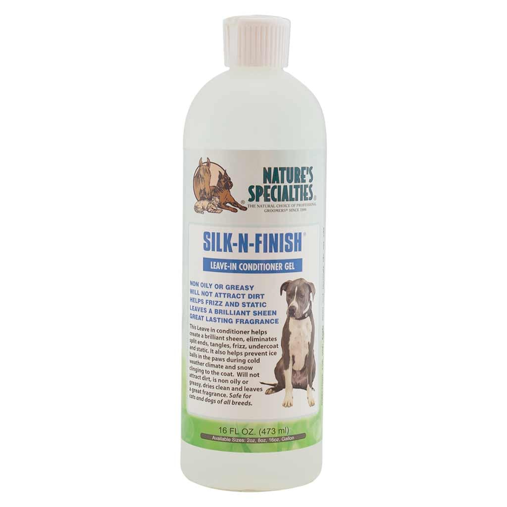 Nature's Specialties Silk-N-Finish Leave-In-Conditioner Gel - Beseitigt Spliss, Verfilzungen, Frizz & Statische - Nicht fettende Formel - Hinterlässt einen Strahlenden Glanz, 473ml