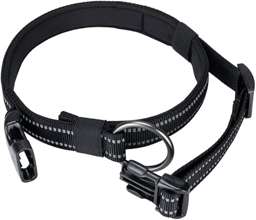 Miniatura 2 de EXCELLENT ELITE SPANKER Collar reflectante para perro, clásico, suave, acolchado, de nailon transpirable, ajustable, con hebilla de liberación