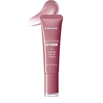 TEEROVA Tinted Lip Serum, High Shine Hydrating Lip Serum with Pluming Polypeptides, Glossy Finish #1 Mauve Pink