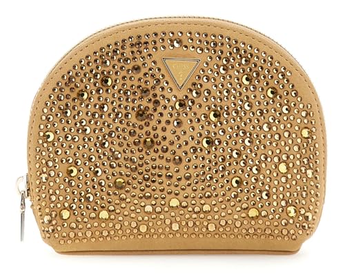 GUESS Dome Pouch S Gold petite trousse de toilette rigide et raffinee