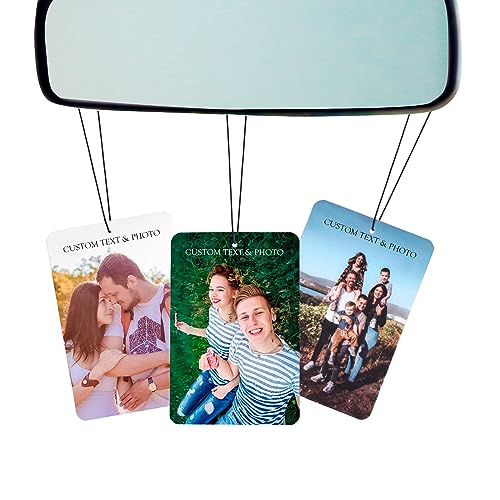 Ampiamente usato: Deodorante per auto con immagine personalizzata, perfetto da appendere in auto, cucina, ufficio, lavanderia, camera da letto, garage, bagno, area per animali domestici, scatola da scarpe, ecc.