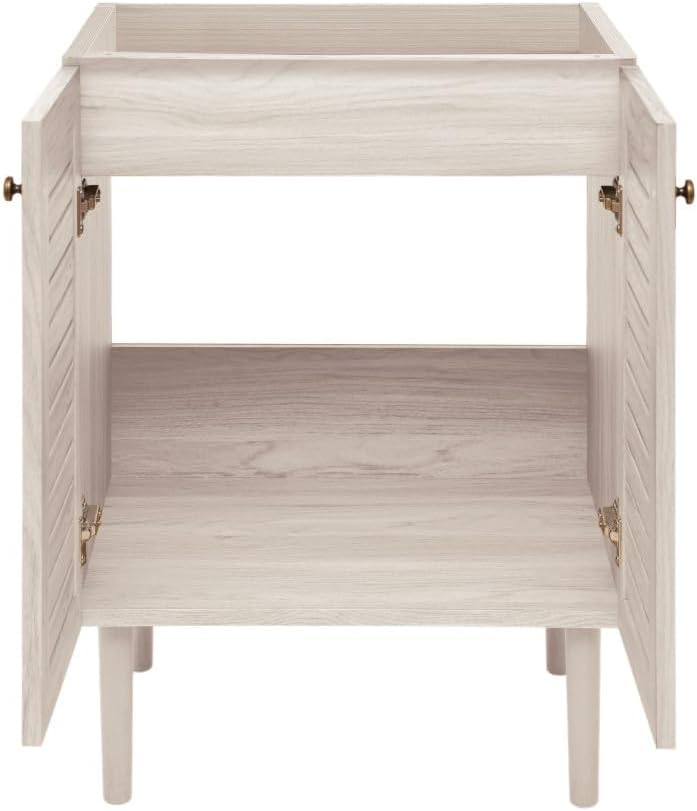 Swiss Madison Bron 24" Freestanding Bathroom Vanity Cabinet Without Top in White Oak