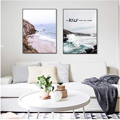 Impression sur toile surf minimaliste haute définition 50x70cm