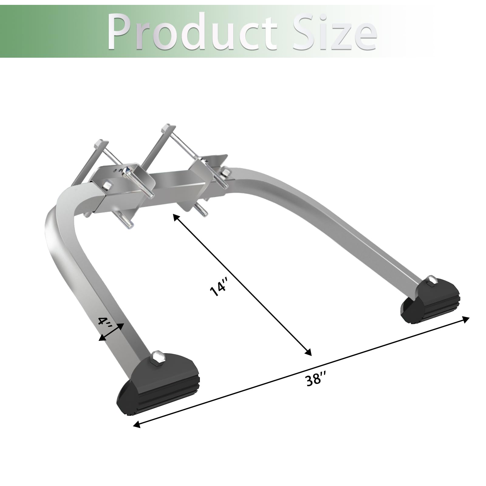 Ladder Stabilizer, Roof Ladder Standoff, Ladder Stabilizer for Roof, Aluminum Ladder Roof Hook, Heavy Duty Ladder Accessory for Roof Gutter with Non-Slip Rubber Bottom Pad