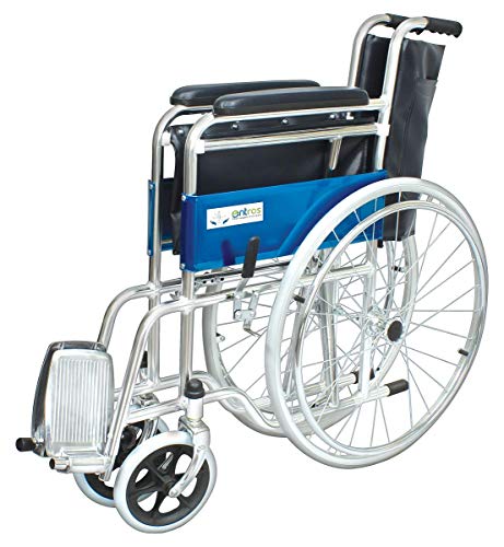 entros-Light-Weight-Regular-Foldable-Chromed-Steel-Wheelchair-KL809-CE-ISO-Certified