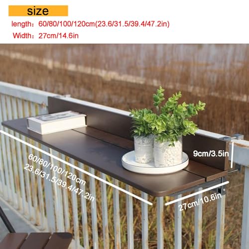 Garde-corps de terrasse pliable et balustrade de balcon amovible gain de place L120 - 3