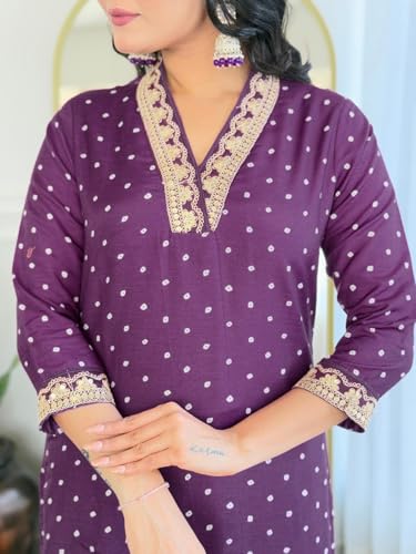 Image of Naixa Women's Rayon Cotton Lining Embroidered Straight Kurta with Pant and Dupatta Sets (NX-470)