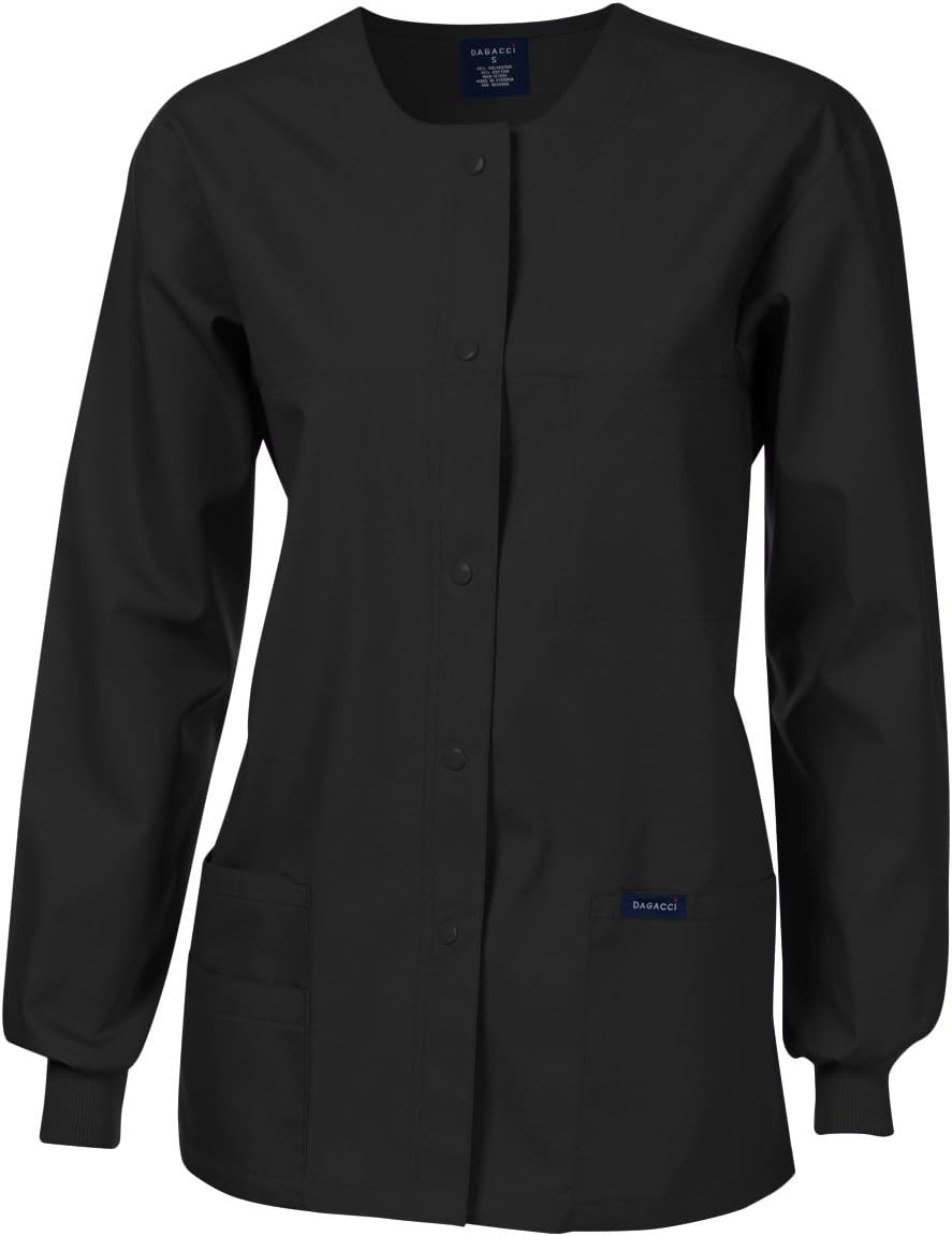 Dagacci Medical Uniform Original Fit Crew Round Neck Warm-Up Jacket