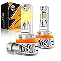 Auxbeam H 11 Fog Light, 20000LM 3000K Golden Yellow H8 H9 Offroad Light or Fog Light
