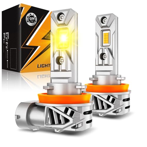 Image of Auxbeam H 11 Fog Light, 20000LM 3000K Golden Yellow H8 H9 Offroad Light or Fog Light