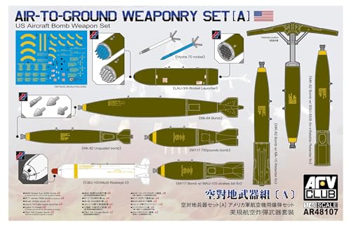 Kit d'armes air-sol américaines [A] AFV Club 1/48, accessoires maquette plastique