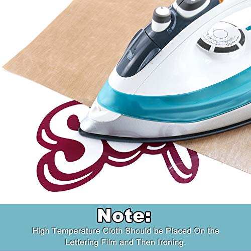 Arhiky Heat Transfer Vinyl For T-Shirts 12"X10" 48 Sheets Iron On Vinyl Htv Bundle，2 Teflon Sheet，30 Assorted Colors Vinyl #TOP4