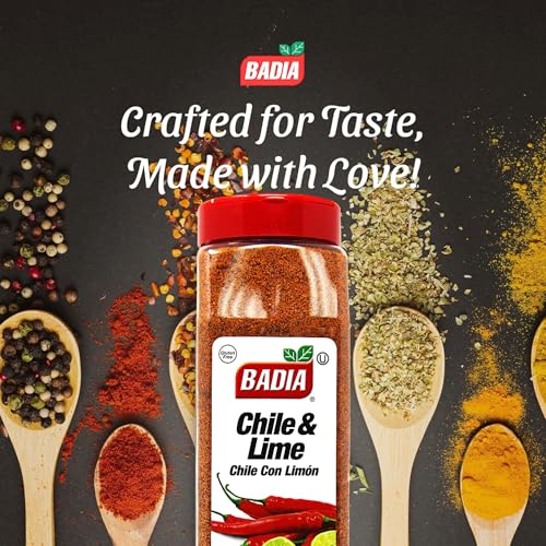Badia Chile & Lime Seasoning, Chile con Limon 25 oz – Spicy Tangy Blend of Chili Peppers & Zesty Lime