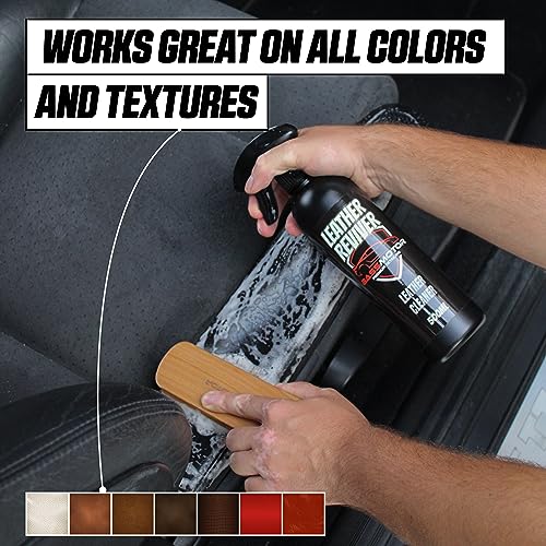 BassMotor KIT Nettoyant Cuir & Alcantara - Nettoie, dégraisse & nourrit sièges & tapisseries. Kit Leather Reviver 500ml + Leather Nutrient 100ml + Brosse Pro + 2 Chiffons 400GSM – Image 6