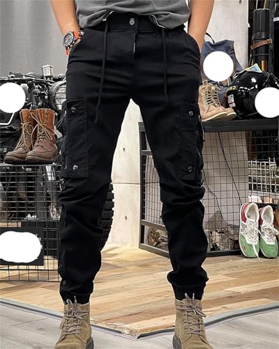 Men's Work Pants Outdoor Tactical Cargo Pants Cotton Casual Combat Pants with Zipper Pockets2