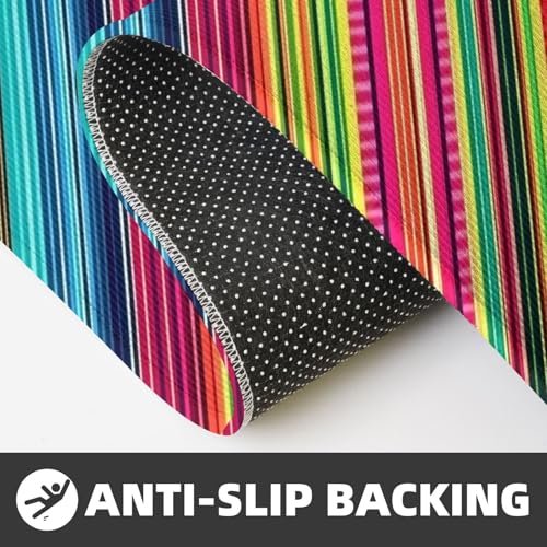 Tapetes de cocina antideslizantes y lavables con diseño acolchado de rayas 6