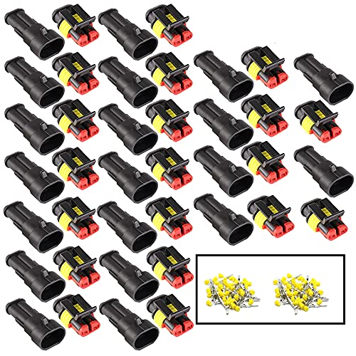 HUAZIZ 20 Pares 2 Pin Clavija Conector de...