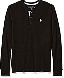 U.S. Polo Assn. Men's Long Sleeve Slim Fit Fleck Thermal Henley Pullover