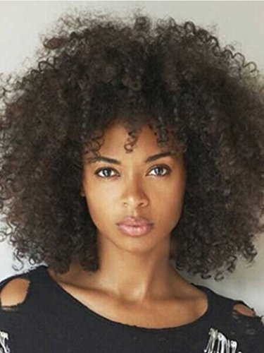 Long Afro-curly Hairstyle Synthetic Hair Wig