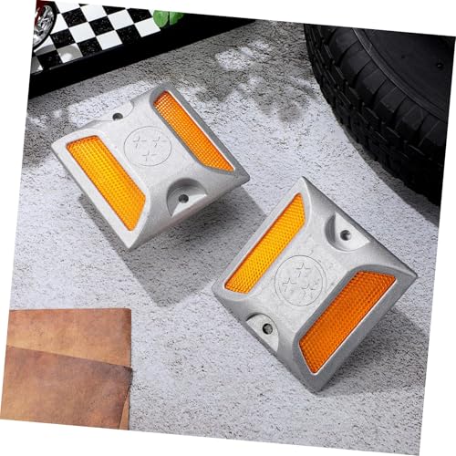 Marcadores reflectantes de camino de aluminio 2 piezas miniatura 4