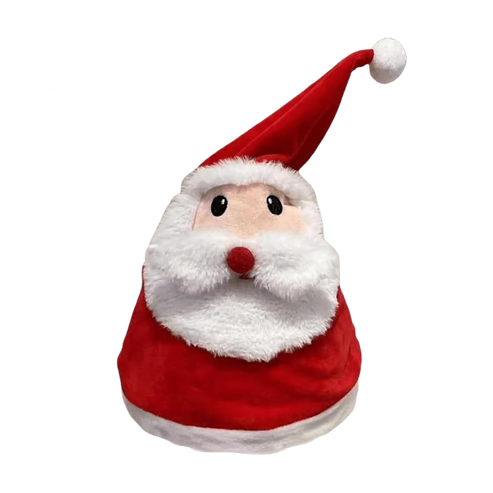 Sombrero interactivo de personajes para decoración de fiestas, para cantar, bailar, de Papá Noel, divertidos sombreros de canto e iluminación para adultos y niños
