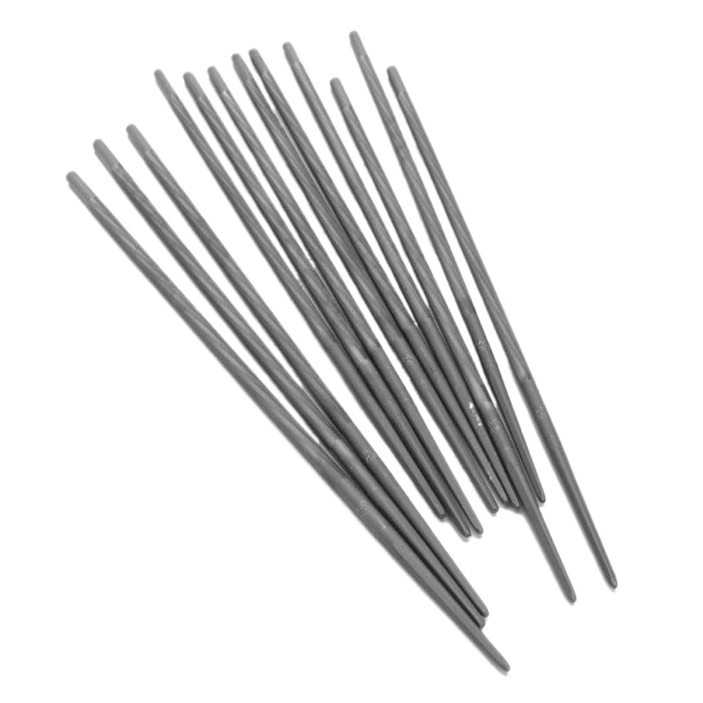 Limes rondes pour tronçonneuse, 12 pièces, 4.8mm, compatibles avec les outils d'affûtage de scie à chaîne