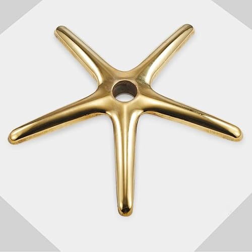 Miniatura 7 de Taburete de salón de rotación de 360, silla redonda de belleza de piel sintética, rueda de elevación y base de acero inoxidable dorado, taburetes de